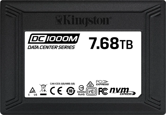 Kingston DC1000M Data Center Series Mixed-Use SSD - 1DWPD 7.68TB, 2.5" / U.2 / PCIe 3.0 x4