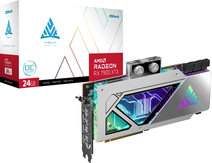 ASRock Radeon RX 7900 XTX Aqua OC, RX7900XTX AQ 24GO, 24GB GDDR6, HDMI, 3x DP
