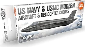 AK-Interactive 3rd Gen Acrylic Colors US Navy & USMC Modern Aircraft & Helicopter Colors Farbset, 8-tlg.