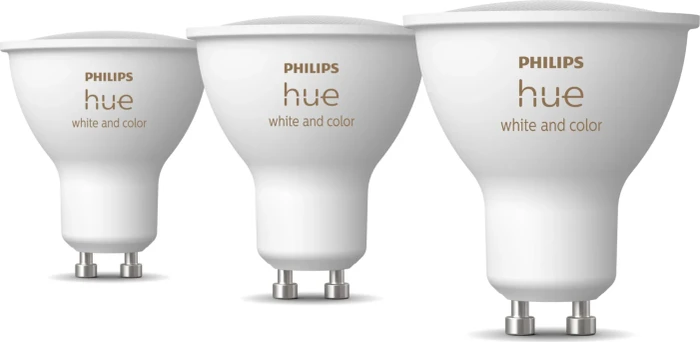 Philips Hue White and Color Ambiance 400 GU10 4.2W, 3 Stück