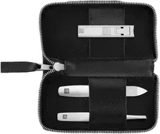 Zwilling Reißverschluss-Etui vegan Maniküre/Pediküre-Set 3-teilig schwarz