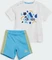 adidas Essentials Allover Print T-Shirt Set white/semi blue burst (Junior) Vorschaubild