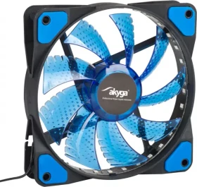 Akyga LED-Lüfter blau, 120mm