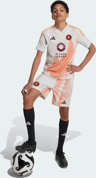 adidas AS Rom 2024/2025 Auswärtstrikot talc/easy orange (Junior)