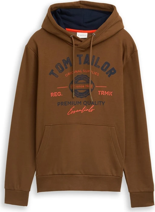 Tom Tailor Logo-Print Hoodie dark palm (Herren)