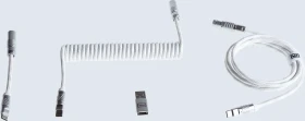 Wooting Premium Cable Set, USB-C/USB-A, Tastaturkabel (Spiral-Textilkabel), Just White
