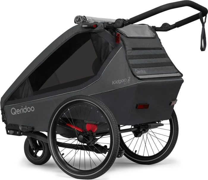 Qeridoo Kidgoo 2 Lite Fahrradanhänger steel grey (Modell 2026)