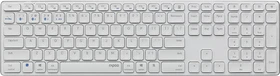 Rapoo E9800M Multi-mode Wireless Ultra-slim Keyboard, weiß, USB/Bluetooth, DE