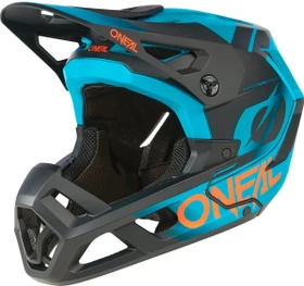 O'Neal SL1 Strike Fullface-Helm black/turquoise blue