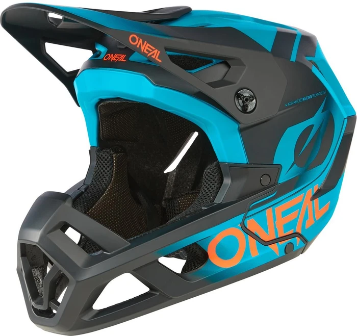 O'Neal SL1 Strike Fullface-Helm black/turquoise blue