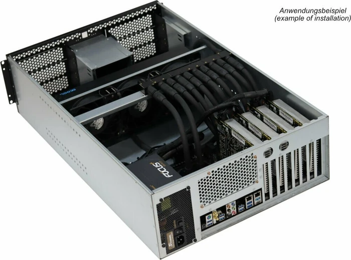 Alphacool ES 4U, grau/schwarz, 4HE, ATX