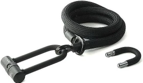 tex-lock eyelet U/X-Lock 160cm Textilschloss, Schlüssel onyx black