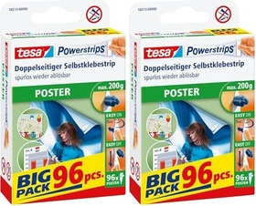 tesa Powerstrips Posterstrips weiß, Klebestreifen, 96 Stück