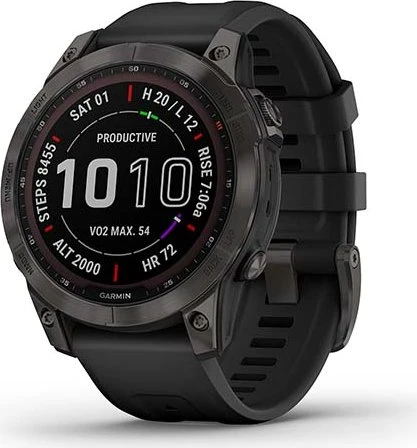 Garmin Fenix 7 Sapphire Solar silber/schwarz