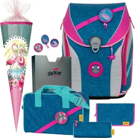 DerDieDas ErgoFlex Max Buttons Karibik Schultaschen-Set, 5-tlg.