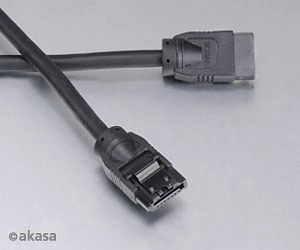 Akasa SATA 6Gb/s Kabel 1m gerade mit Arretierung