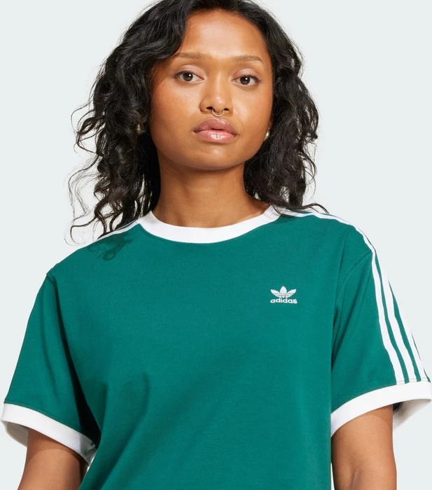 adidas 3-Streifen T-Shirt kurzarm collegiate green (Damen)