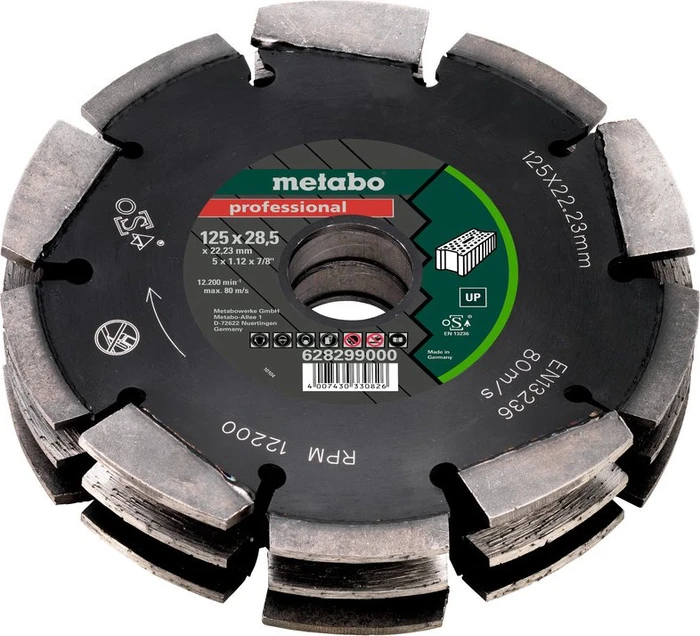 Metabo Professional UP Universal DIA-FS3 Diamanttrennscheibe, 125x28.5x22.23mm, 1 Stück