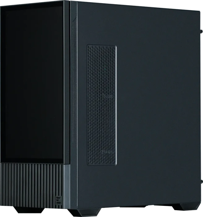 Zalman Z10 DS, schwarz, Display, Glasfenster