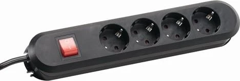 Bachmann Smart mit Schalter, 4-fach, 1.5m, schwarz