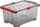 Rotho Evo Total Protection Aufbewahrungsbox, 44l, transparent/rot, inkl. Deckel (1008690000)