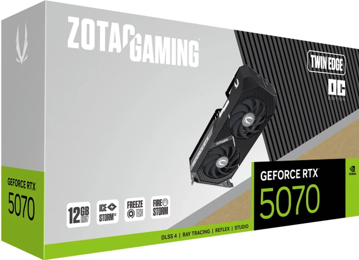 Zotac Gaming GeForce RTX 5070 Twin Edge OC, 12GB GDDR7, HDMI, 3x DP
