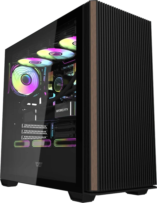 DarkFlash DS900WS Black, USB-C, Glasfenster