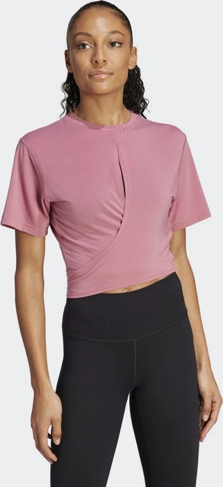 adidas Yoga Studio Funktionsshirt kurzarm pink strata (Damen)