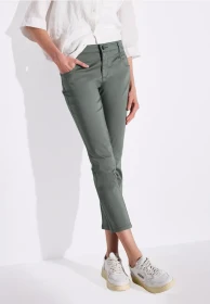Street One 7/8-Satin Hose muse green (Damen)