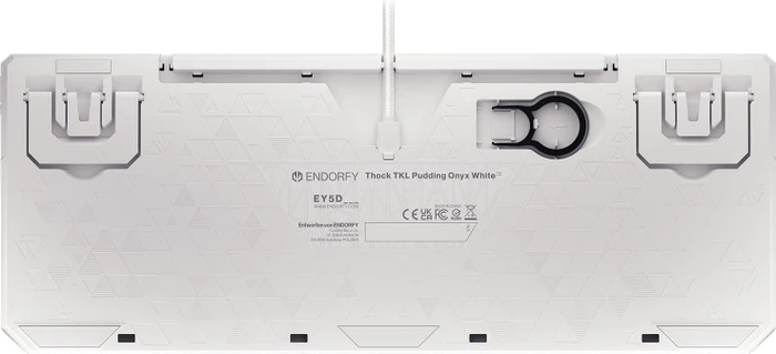 Endorfy Thock TKL Pudding, Onyx White, PBT, LEDs RGB, Kailh BROWN, USB, DE