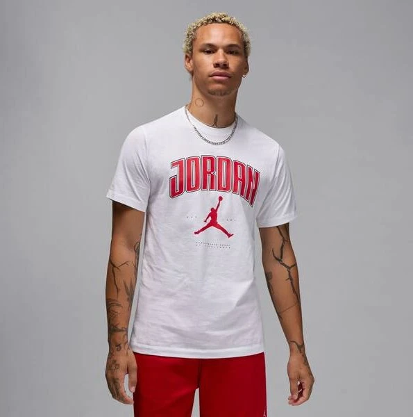 Nike Jordan T-Shirt kurzarm white/gym red (Herren)