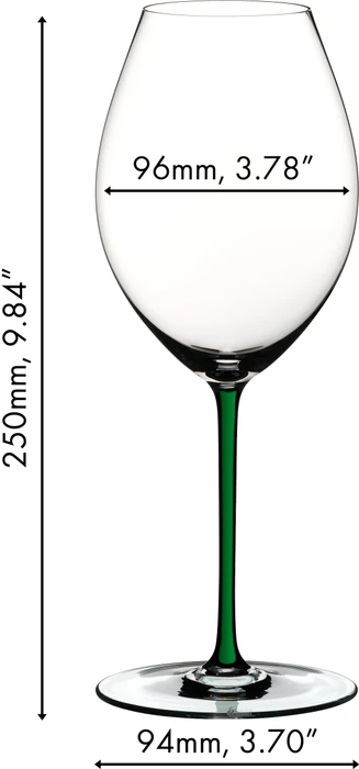 Riedel Fatto A Mano Syrah Rotweinglas grün