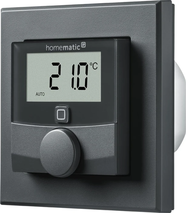 eQ-3 Homematic IP Wandthermostat mit Schaltausgang 230V anthrazit, Funk-Wandthermostat