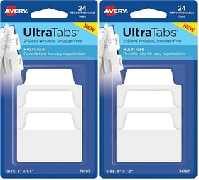 Avery-Zweckform Haftstreifen UltraTabs 50.8x38.1mm, weiß, 24 Blatt