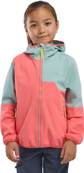 Jack Wolfskin Turbulence Hooded Funktionsjacke sunset coral (Junior)