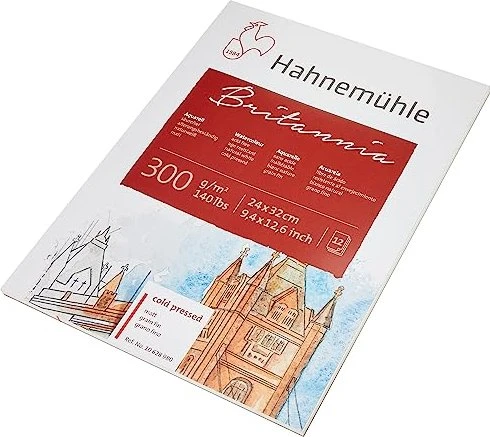 Hahnemühle Britannia Aquarell Zeichenpapier rau, 240x320mm, 12 Blatt