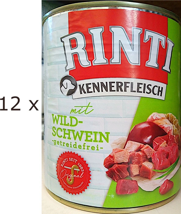 Finnern Rinti Kennerfleisch Wildschwein, 9.60kg (12x 800g)