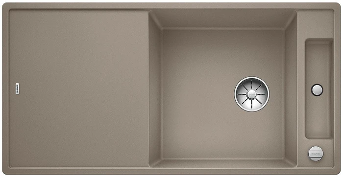 Blanco Axia III XL 6 S InFino Becken reversibel mit Ablauffernbedienung tartufo inkl. Glasschneidebrett