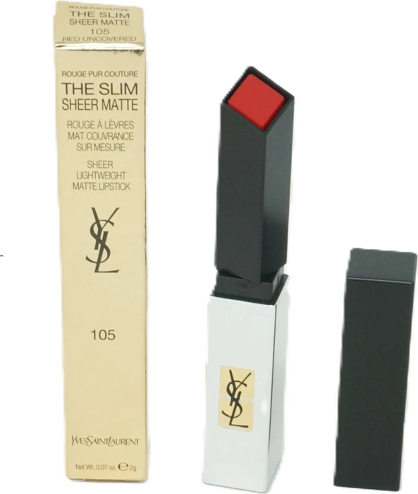 Yves Saint Laurent Rouge Pur Couture The Slim Sheer Matte Lippenstift 105 Red Uncovered, 2.2g