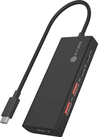 RaidSonic Icy Box IB-HUB1436-CPD USB-Hub schwarz, 2x USB-C 3.1, 2x USB-A 3.1, USB-C 3.1 [Stecker] (61079)