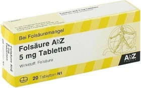AbZ Folsäure 5mg Tabletten, 20 Stück