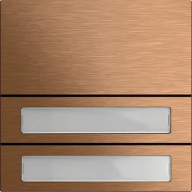 Gira System 106 Ruftastenmodul 2 Teilnehmer, bronze