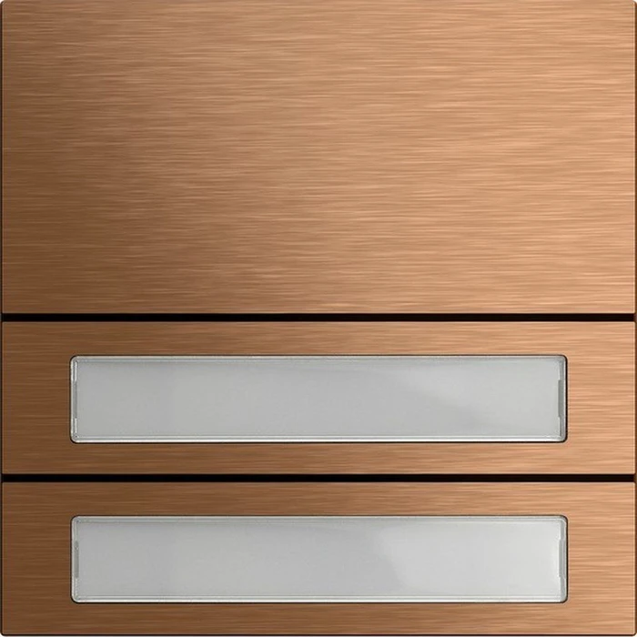 Gira System 106 Ruftastenmodul 2 Teilnehmer, bronze