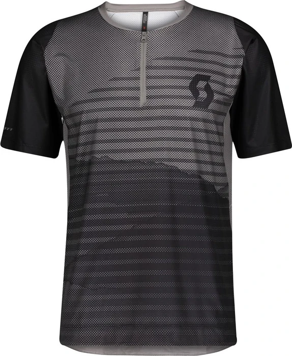 Scott Trail Vertic Zip Trikot kurzarm black/slate grey (Herren)