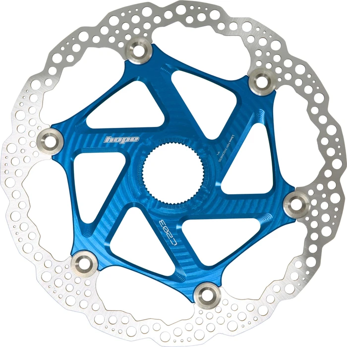 Hope Floating Centerlock Bremsscheibe 203mm blau