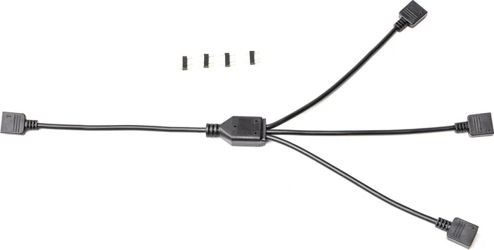 EK Water Blocks EK-D-RGB 3-Way Splitter Kabel, 5V, 3-Pin, 3-fach, 30cm, schwarz