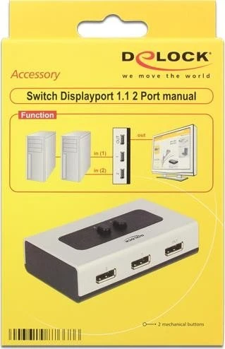 DeLOCK Displayport Switch, 2-fach