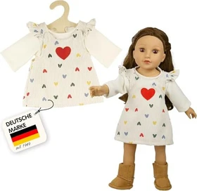 Heless Puppen-Kordkleid Herz-Konfetti mit T-Shirt 28-35cm