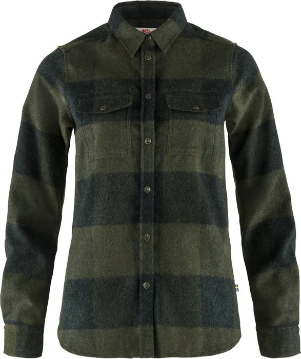 Fjällräven Canada Hemd langarm deep forest/dark grey (Damen)