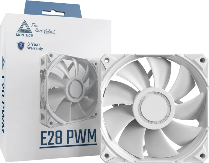 Montech E28 PWM, weiß, 120mm